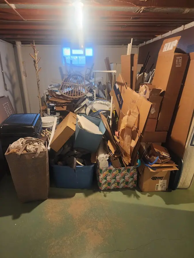 Roll-off dumpster container at job site for Concrete Dumpster Rental in Spencer